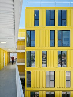 El Cerrito exterior view looking west along the open circulation corridor El Cerrito exterior view looking west along the open circulation corridor