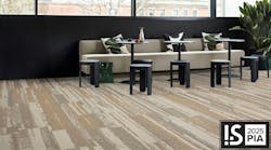 Interface's Stellar Horizons carpet tile installed in a large room. Interface's Stellar Horizons carpet tile installed in a large room.