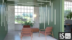 STYX creates linear layers of depth and texture as shown installed as a spacemaker over and beside chairs. STYX creates linear layers of depth and texture as shown installed as a spacemaker over and beside chairs.