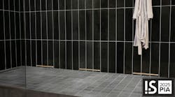 AIRMADA's AirJet Linear installed in a shower. AIRMADA's AirJet Linear installed in a shower.