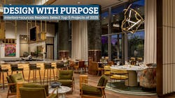 Readers selected the top 5 projects of 2025 from the catalog of interiors+sources projects. One of the top five projects is the HALL Park Hotel. The hotel’s amenities take their cues from a blend of residential décor, furnishings, and fixtures leveled up to greater sophistication to deliver a cozy and hospitable atmosphere in lounge and dining areas. Readers selected the top 5 projects of 2025 from the catalog of interiors+sources projects. One of the top five projects is the HALL Park Hotel. The hotel’s amenities take their cues from a blend of residential décor, furnishings, and fixtures leveled up to greater sophistication to deliver a cozy and hospitable atmosphere in lounge and dining areas.