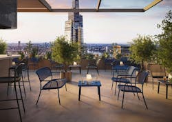 The Café Collection includes chairs, armchairs, and stools. The Café Collection includes chairs, armchairs, and stools.