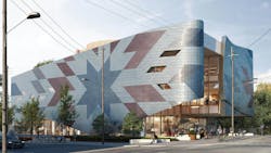 Rendering of the street view of the Dawes Library in Toronto, Canada. Rendering of the street view of the Dawes Library in Toronto, Canada.