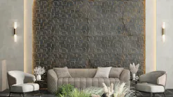 Tile Club's Circuit Acero Futuristic Porcelain Tile.