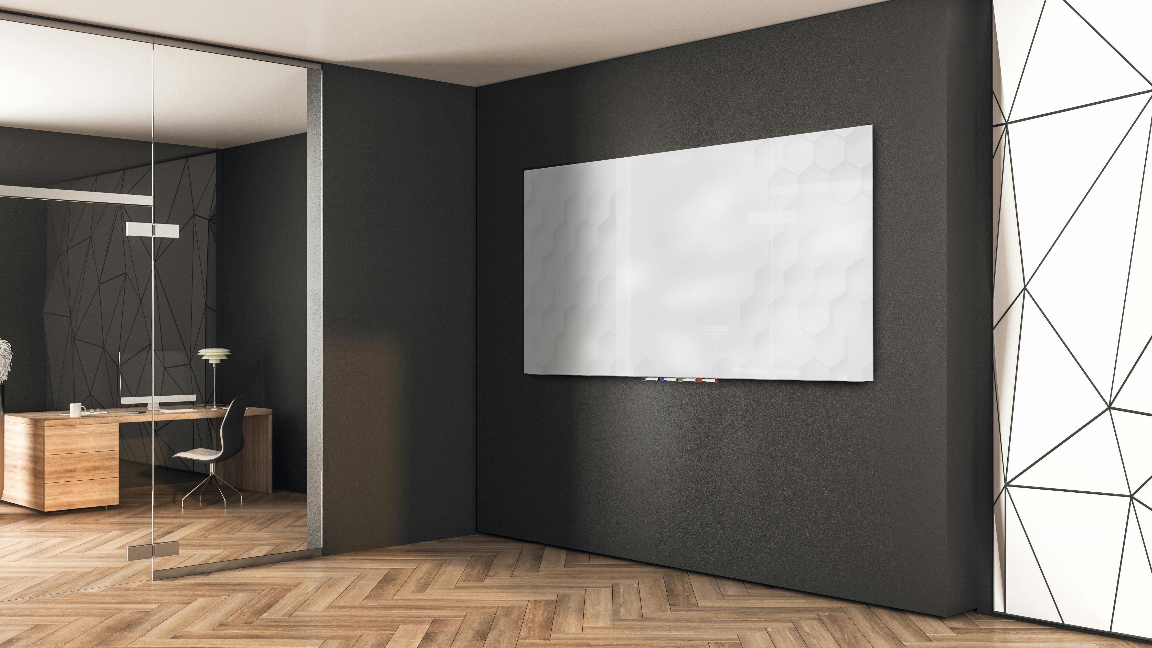 Ghent's Aria Glassboards in white is available through the quick ship program.