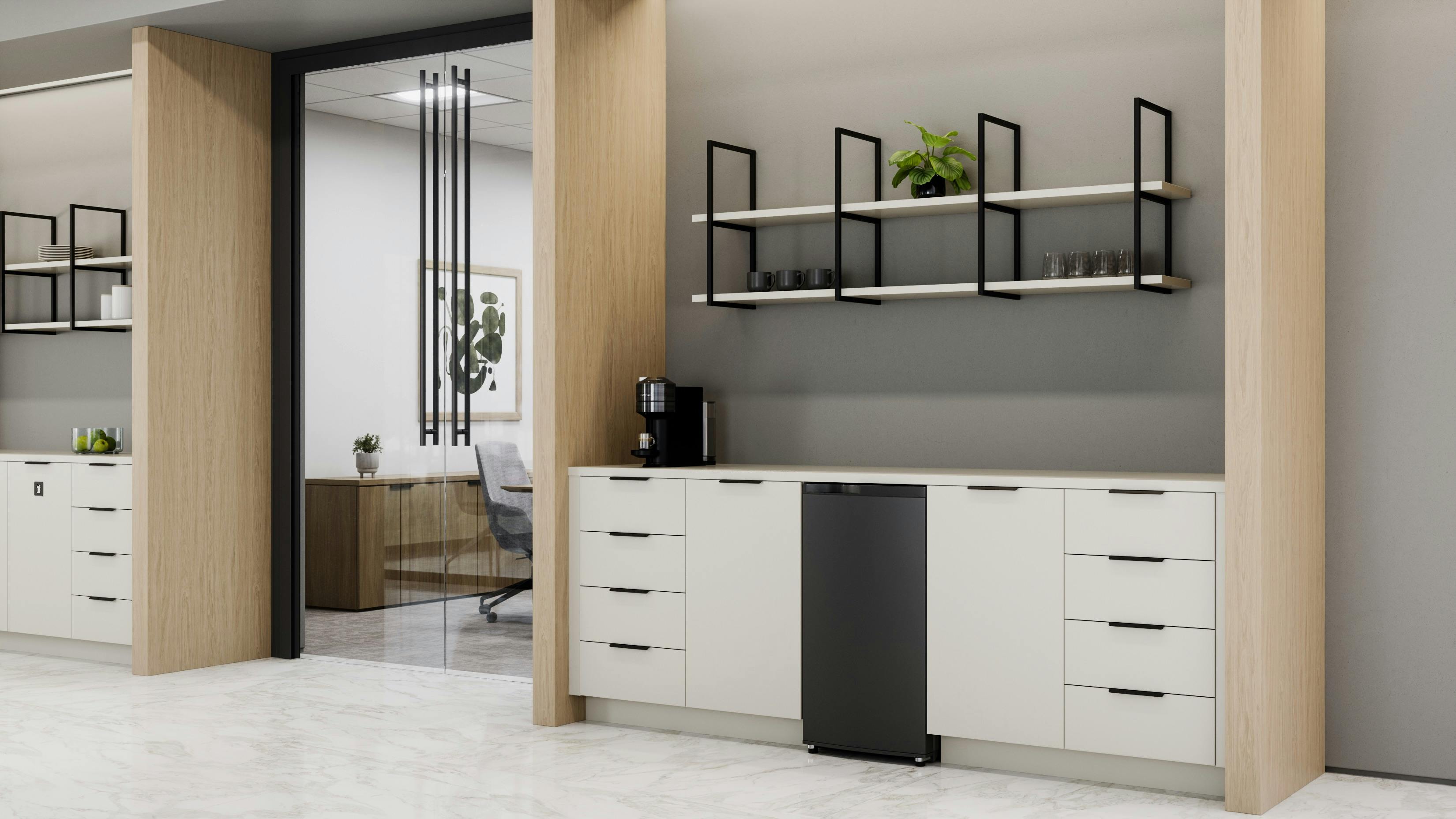 Expansion Casework+ includes adjustable shelving, soft-close full-extension hardware, integrated LED lighting, and ADA-compliant options.