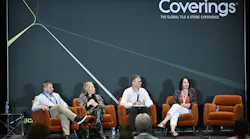A panel of experts answer questions from the audience during a Coverings 2025 learning session. A panel of experts answer questions from the audience during a Coverings 2025 learning session.