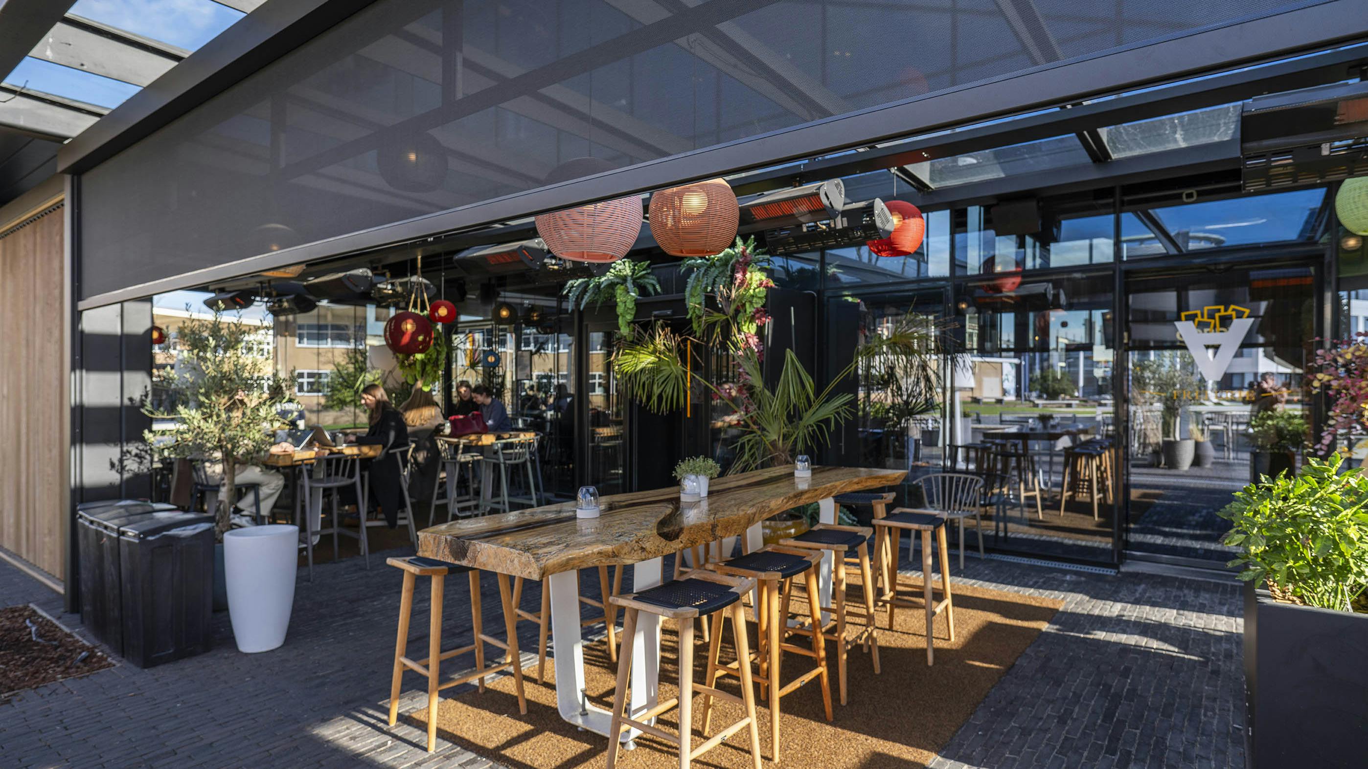 Corradi USA's Zenith Retractable Screen allows patrons and homeowners alike to enjoy the outdoors with added protection from the elements.