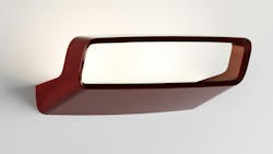 Lodes Aile wall lamp in deep lacquer red. Lodes Aile wall lamp in deep lacquer red.