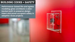 Wall-mounted fire alarm encased in plexiglass with blurred background. Wall-mounted fire alarm encased in plexiglass with blurred background.