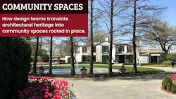 Historic white-stucco Alex Camp house at the Dallas Arboretum and Botanical Garden, with formal gardens and a fountain in the foreground; the 1930s John Staub design informed SHM Architects’ cohesive additions across the property. Historic white-stucco Alex Camp house at the Dallas Arboretum and Botanical Garden, with formal gardens and a fountain in the foreground; the 1930s John Staub design informed SHM Architects’ cohesive additions across the property.