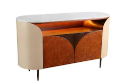 The Console Bar Table is a customizable and hand-assembled table for hospitality and amenity spaces. The Console Bar Table is a customizable and hand-assembled table for hospitality and amenity spaces.