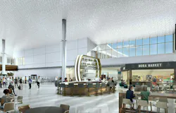 The new Hollywood Burbank Airport terminal, designed by Corgan in association with CannonDesign, features streamlined passenger flows, centralized check-in, and modern design inspired by Hollywood glamour. The new Hollywood Burbank Airport terminal, designed by Corgan in association with CannonDesign, features streamlined passenger flows, centralized check-in, and modern design inspired by Hollywood glamour.