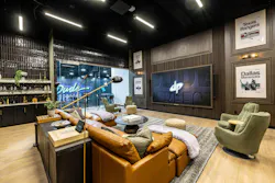 Communal lounges serve as social hubs that encourage connection and breaks from the heads-down workstations. Communal lounges serve as social hubs that encourage connection and breaks from the heads-down workstations.