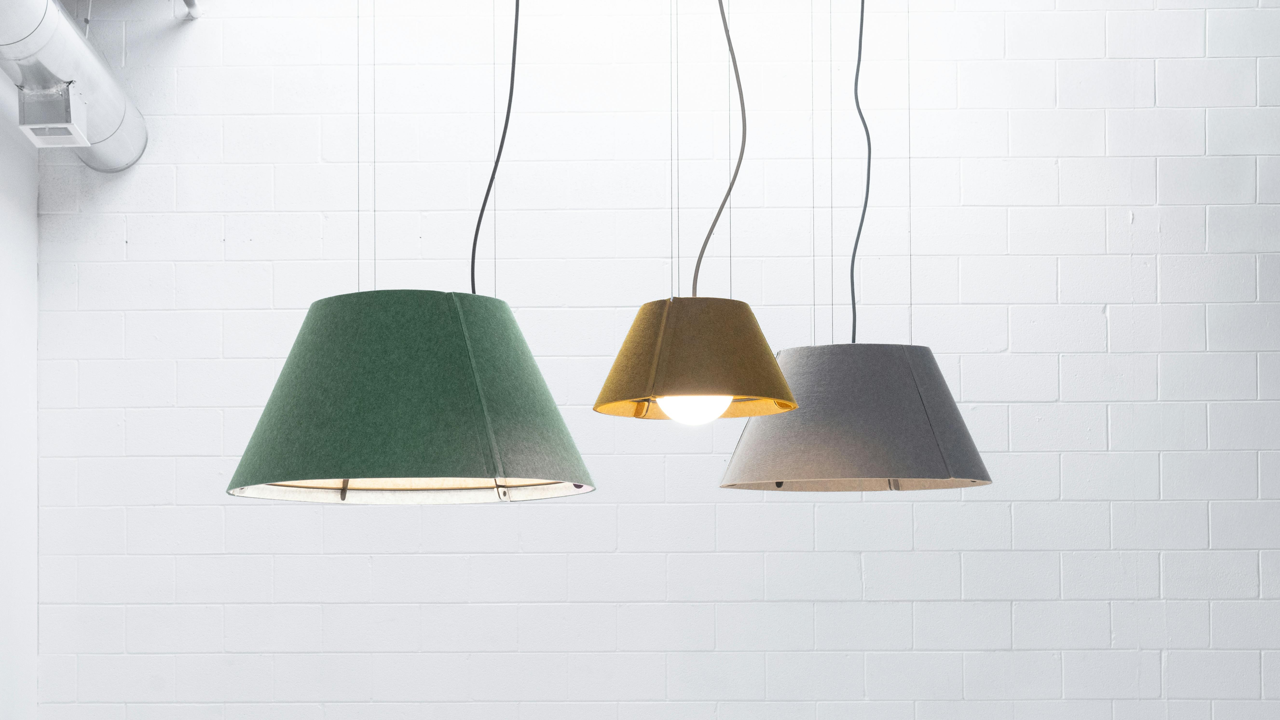 TAPER pendant combines acoustics and illumination.