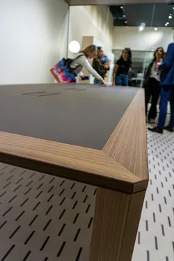 With its faux leather veneer over recycled composite panels, Fantoni proves that office furniture can, and should, offer elegance and sustainability. With its faux leather veneer over recycled composite panels, Fantoni proves that office furniture can, and should, offer elegance and sustainability.