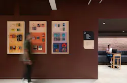 Original brick and wood flooring preserve the building’s industrial character while supporting contemporary brand expression and workplace function. Original brick and wood flooring preserve the building’s industrial character while supporting contemporary brand expression and workplace function.
