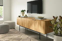 Reclaimed elm onference room console table in minimalist design Reclaimed elm onference room console table in minimalist design