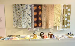 Designer Alisa Benfey’s hand-prepared inspiration samples for Designtex’s upcoming “Slow Color” collection—available in September as print-on-demand wallcovering and upholstery options. Designer Alisa Benfey’s hand-prepared inspiration samples for Designtex’s upcoming “Slow Color” collection—available in September as print-on-demand wallcovering and upholstery options.