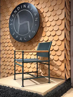 Scandinavian Spaces Able chair exhibit pedestal view Scandinavian Spaces Able chair exhibit pedestal view