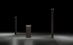Buzzer Q outdoor bollard collection offers wayfinding illumination.