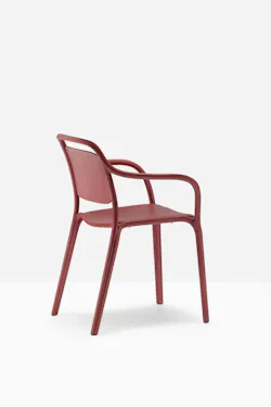 The Libre is a polypropylene, stackable armchair.