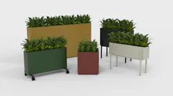 The Kaskad Ascend family of planters comes in various heights and colors, bringing live or faux greenery to spaces.