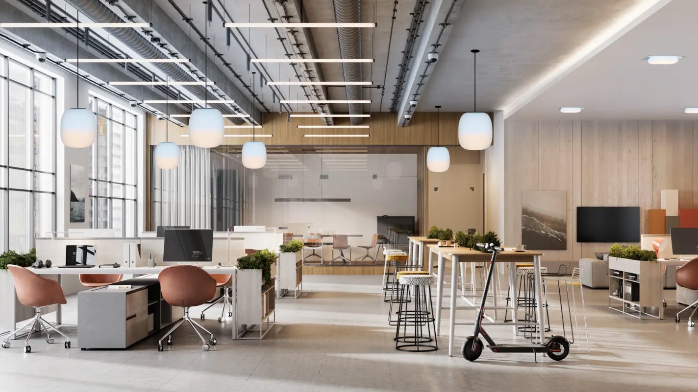 BIOS Lighting installed in an office setting.