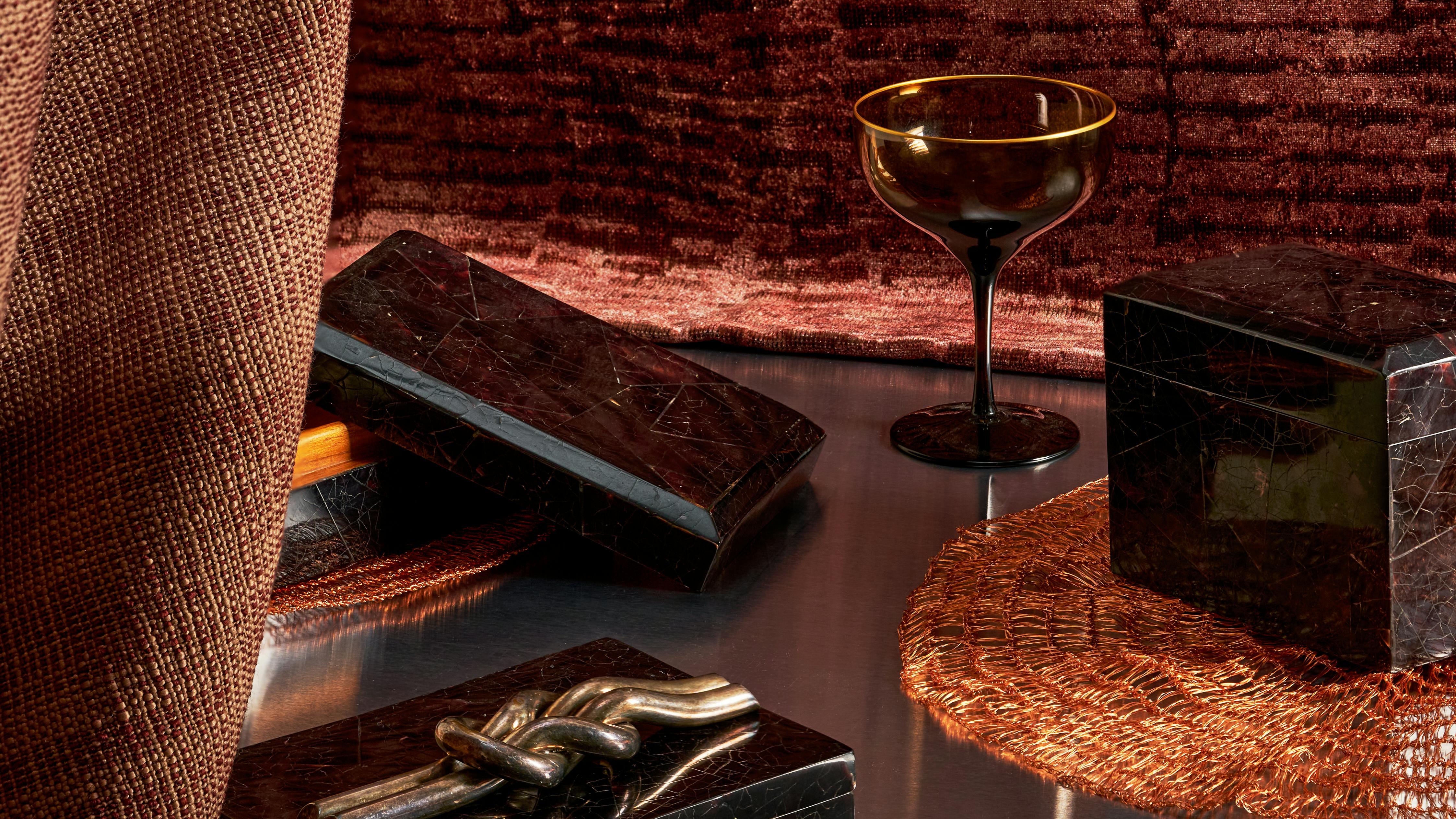 Chapter 4 - Legacy: Crafted with a richness that only age can create, sophisticated burgundy and rustic terracotta meet in a palette that deepens over time.