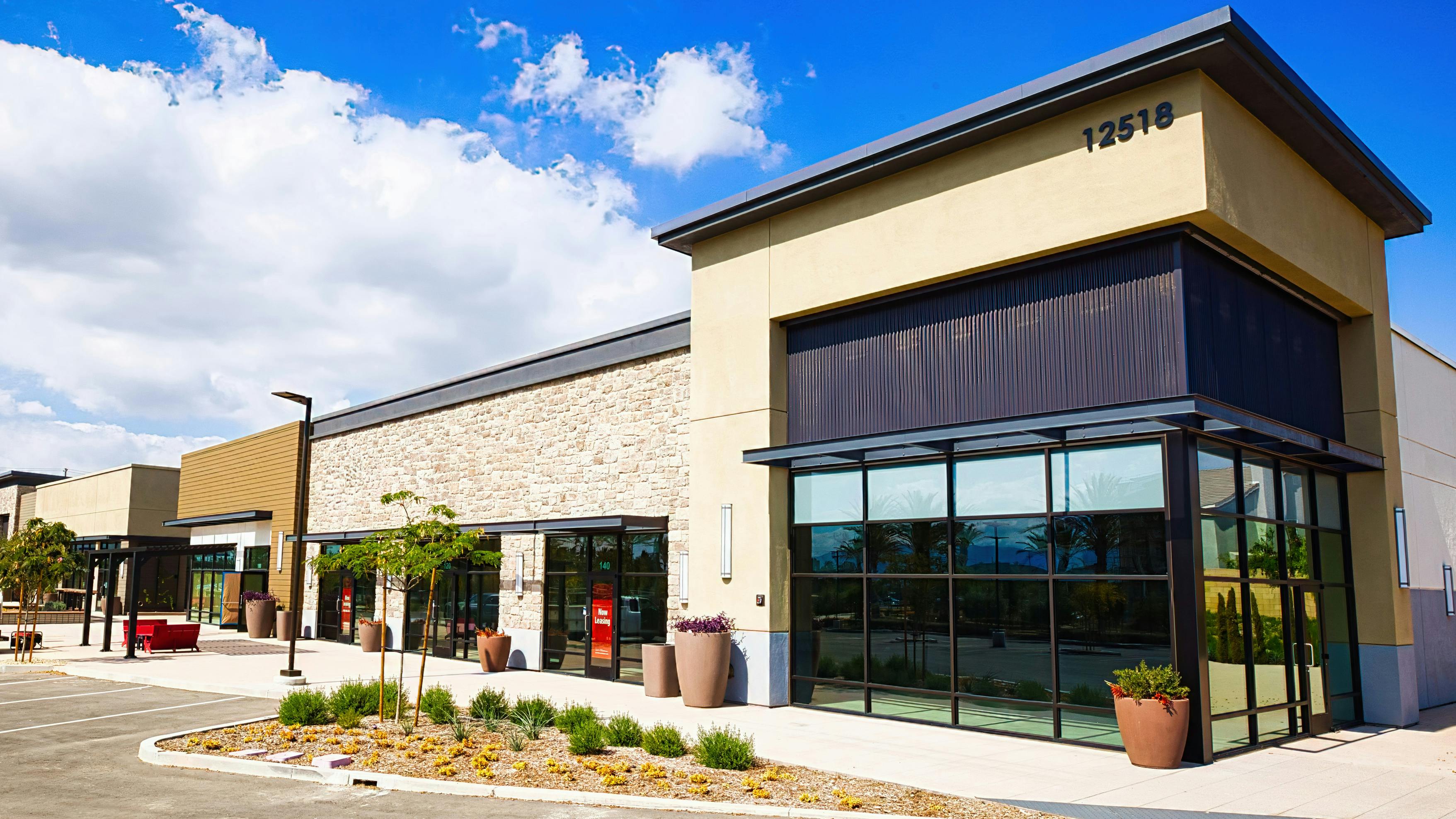 Newly construction mixed-use commercial center ready for leasing