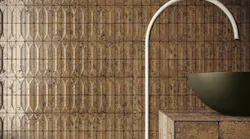 The Arka collection, shown in Golden, combines smooth and textured pieces.