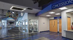 The Make Your Mark flooring was installed in a school near the concessions.
