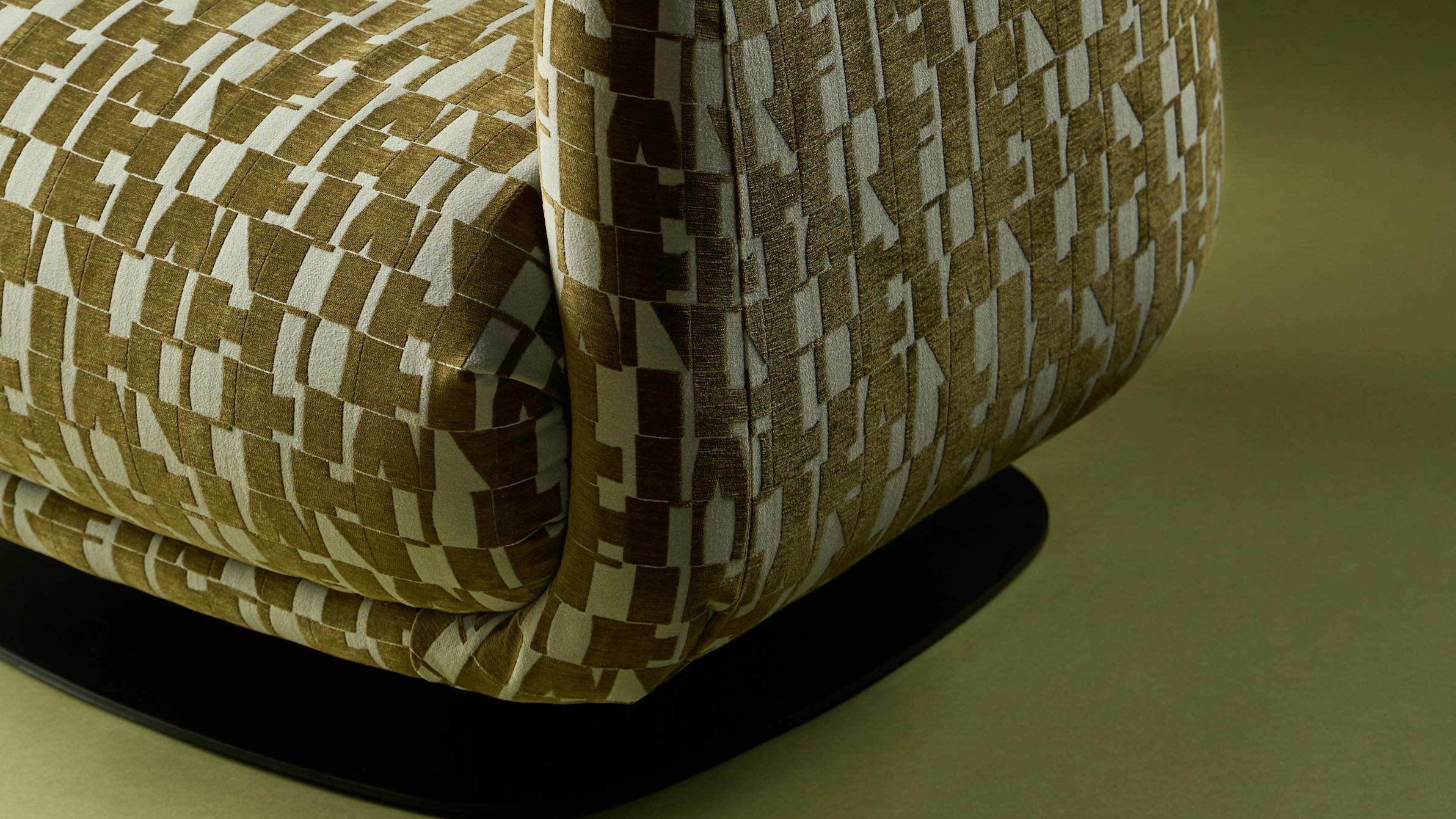 Cypher is a woven textile with raised chenille texture and a durable jacquard construction.