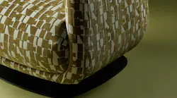 Cypher is a woven textile with raised chenille texture and a durable jacquard construction.