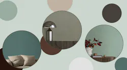 The Voices of Design collection features designs from Stacy Garcia, Clodagh, and Patty Madden. New York TERRA, Starlit Stitch, and Etched Tartan are shown in rooms.