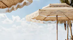 The M1 Cupola: Bodhi features a macramé fringe, belt detailing, and a scalloped macramé valance across the canopy.