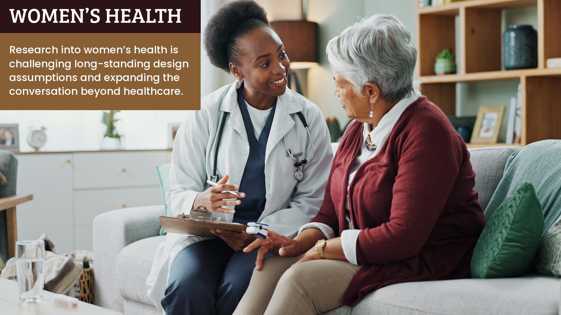 Black female doctor and senior female patient consult in a comfortable office