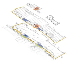 Site plan facility drawing of Ernest N. Morial Convention Center