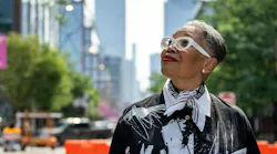 Photo of Cheryl Durst standing in Fulton Market in Chicago