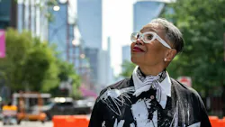 Photo of Cheryl Durst standing in Fulton Market in Chicago