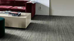 The In The Fold carpet tile from Interface's Twist & Texture Collection installed in a living area.