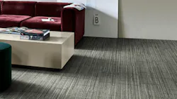 The In The Fold carpet tile from Interface's Twist & Texture Collection installed in a living area.